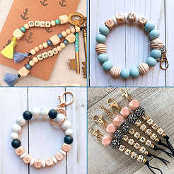 ddPrinted Natural Wood Beads&nbsp;WOOD-KS0001-12