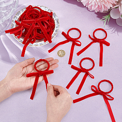 Velvet Bowknot Napkin Rings&nbsp;AJEW-WH0077-173