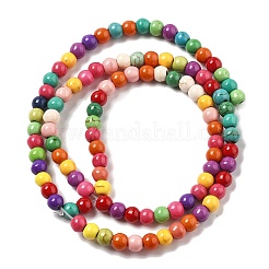 Synthetic Turquoise Beads Strands&nbsp;G-B140-A01-4mm