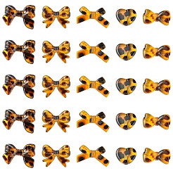 30Pcs 5 Styles Printed Transparent Acrylic Beads&nbsp;TACR-YW0003-46