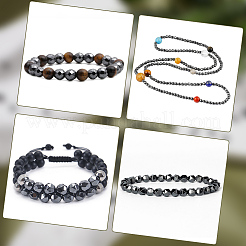 2 Strands Non-magnetic Synthetic Hematite Beads Strands&nbsp;G-AR0005-90