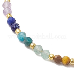 Chakra Theme Adjustable Natural Mixed Gemstone Braided Bead Bracelets for Women&nbsp;BJEW-JB11618-02