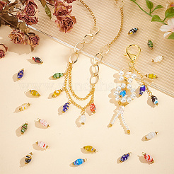 50Pcs Handmade Millefiori Beads Pendants&nbsp;PALLOY-PH0022-35