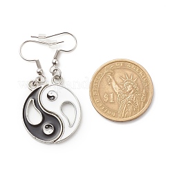 Alloy Enamel Tai Ji Dangle Earrings&nbsp;EJEW-JE04980