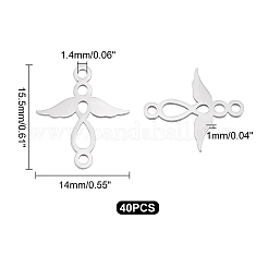 201 Stainless Steel 2-Loop Link Pendants&nbsp;STAS-UN0034-64