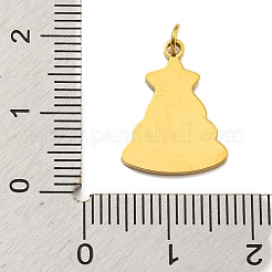 Christmas Theme Ion Plating(IP) 304 Stainless Steel Pendants&nbsp;STAS-O005-01F-G
