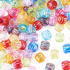 100Pcs UV Plating Transparent Acrylic European Beads&nbsp;TACR-TA0001-93B