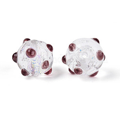 Handmade Foil Lampwork Beads Strands&nbsp;FOIL-T008-02B