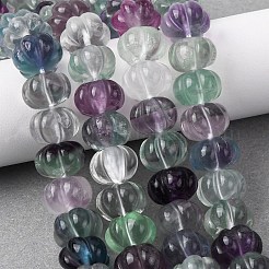 Natural Fluorite Carved Beads Strands&nbsp;G-L634-O02-02