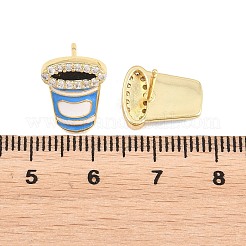 Brass Micro Pave Cubic Zirconia Stud Earrings&nbsp;EJEW-G471-37G-02
