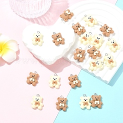 20Pcs 2 Colors Cartoon Resin Pendants&nbsp;RESI-YW0006-30
