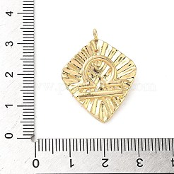 Brass Micro Pave Cubic Zirconia Enamel Pendants&nbsp;KK-L250-08G-08