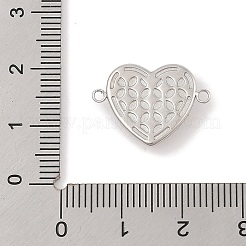 304 Stainless Steel Micro Pave Clear Cubic Zirconia Connector Charms&nbsp;STAS-S131-16P
