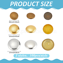 300Pcs 3 Styles Brass Sheets&nbsp;DIY-PH0032-45
