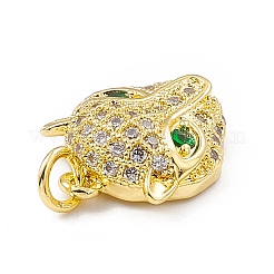 Brass Micro Pave Cubic Zirconia Pendants&nbsp;KK-P224-05G