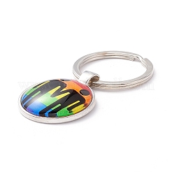 Pride Style Glass Keychain&nbsp;LS-KEYC-F033-01L