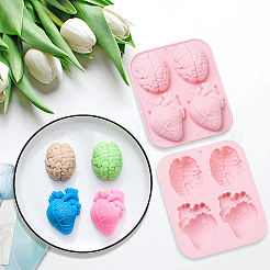 Realistic Heart & Brain Fondant Molds&nbsp;CJC-WG57624-01