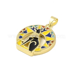 Brass Micro Pave Cubic Zirconia Pendants&nbsp;KK-E111-07G