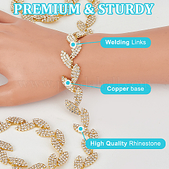 Glass Crystal Rhinestone Chains&nbsp;FIND-WH0126-706G