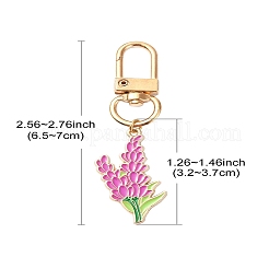 Alloy Enamel Flower Pendant Decorations&nbsp;HJEW-YW00023-01