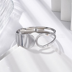 304 Stainless Steel Hinged Bangles for Women&nbsp;STAS-Z114-09P