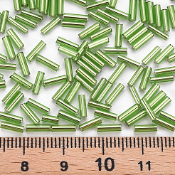 Plated Glass Bugle Beads&nbsp;SEED-S046-01B-49A