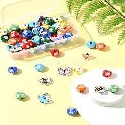 Printed Wood Beads&nbsp;WOOD-FS0001-29