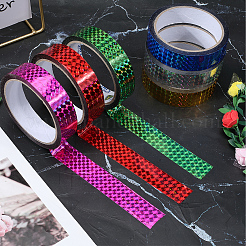 50M Laser Shining Bopp Plastic Scrapbook Decorative Adhesive Tapes&nbsp;AJEW-WH20002-57A-02
