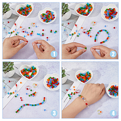 150Pcs 5 Colors Transparent Glass Beads&nbsp;GLAA-FH0001-80