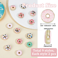 18Pcs 9 Colors Handmade Porcelain Enamel Beads&nbsp;PORC-PA0001-60