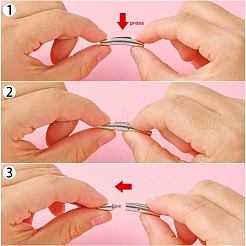 Tarnish Resistant 316 Surgical Stainless Steel Bayonet Clasps&nbsp;STAS-I013-3mm