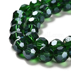 Faceted(32 Facets) Electroplate Glass Bead Strands&nbsp;X-EGLA-R015-8mm-17