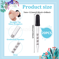 Straight Tip Glass Droppers&nbsp;AJEW-WH0248-783
