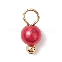 Acrylic Imitation Pearl Round Charms&nbsp;PALLOY-JF03344