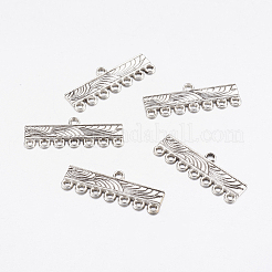 Antique Silver Rectangle Tibetan Style Chandelier Components Links&nbsp;X-LF1008Y