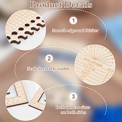 Wood Rulers&nbsp;TOOL-WH0155-148B