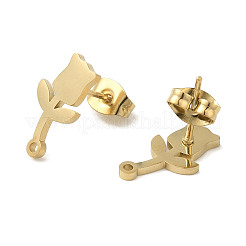 Ion Plating(IP) 304 Stainless Steel Stud Earring Findings&nbsp;STAS-I206-20G