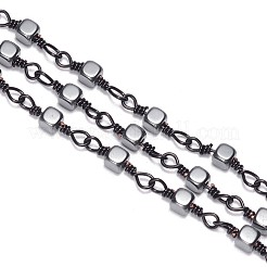Handmade Non-magnetic Synthetic Hematite Beaded Chains&nbsp;CHC-F007-17