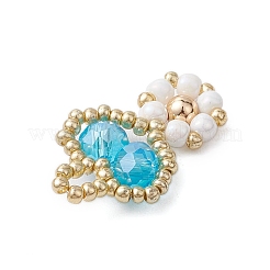 Seed Beads Beaded Charms&nbsp;PALLOY-MZ00312-02