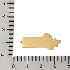 304 Stainless Steel Dark Orange Enamel Connector Charms&nbsp;STAS-P377-12G