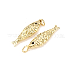 Brass Micro Pave Cubic Zirconia Pendants&nbsp;KK-B167-12G