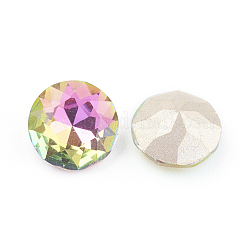 Pointed Back & Back Plated Glass Rhinestone Cabochons&nbsp;RGLA-J012-10mm-001VR