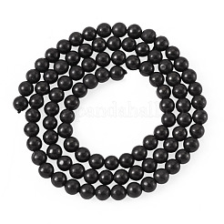 1 Strand Natural Shungite Beads Strands&nbsp;G-TA0003-34A