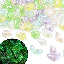 20Pcs 2 Styles UV Plating Transparent Acrylic Beads&nbsp;SACR-YW0001-72A