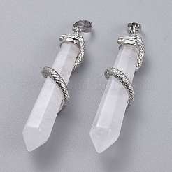 Natural Quartz Crystal Big Pointed Pendants&nbsp;G-F696-B15