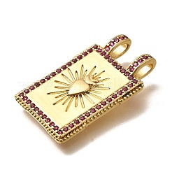 Brass Micro Pave Cubic Zirconia Pendants&nbsp;KK-U055-06B-02