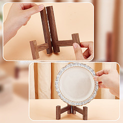 3Pcs 3 Styles Solid Wood Photo Frame Hinged Stands&nbsp;ODIS-GA0001-62
