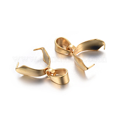 201 Stainless Steel Pendant Pinch Bails&nbsp;STAS-P223-16G