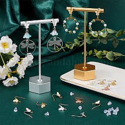 40Pcs 4 Colors Brass Butterfly Earring Hooks&nbsp;KK-SC0005-54