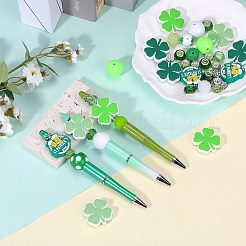 DIY Saint Patrick's Day Clover Silicone Beadable Pen Making Kits&nbsp;DIY-SZ0010-03